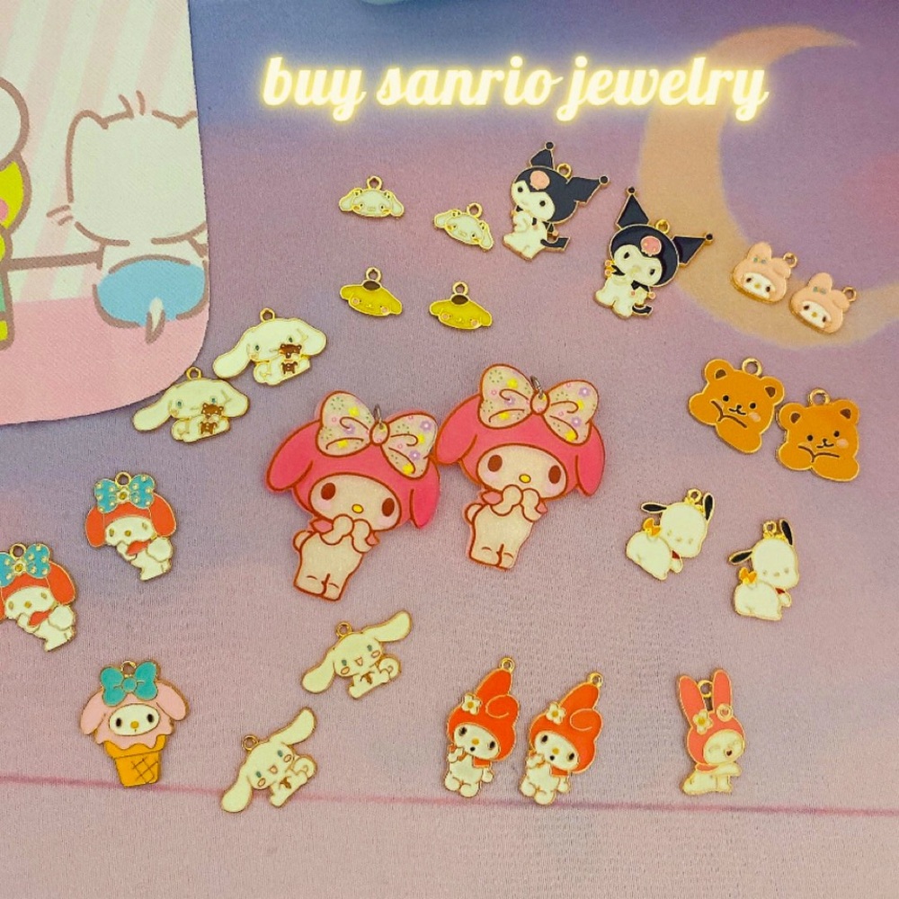 SANRIO JEWELLERY CHARMS 🌸 Will make a necklace or earring of choice! 3 for 20!